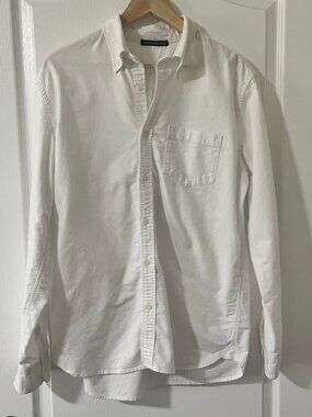 Brandy Melville White Button Down Oxford Long Sleeve Shirt Oversized One Size